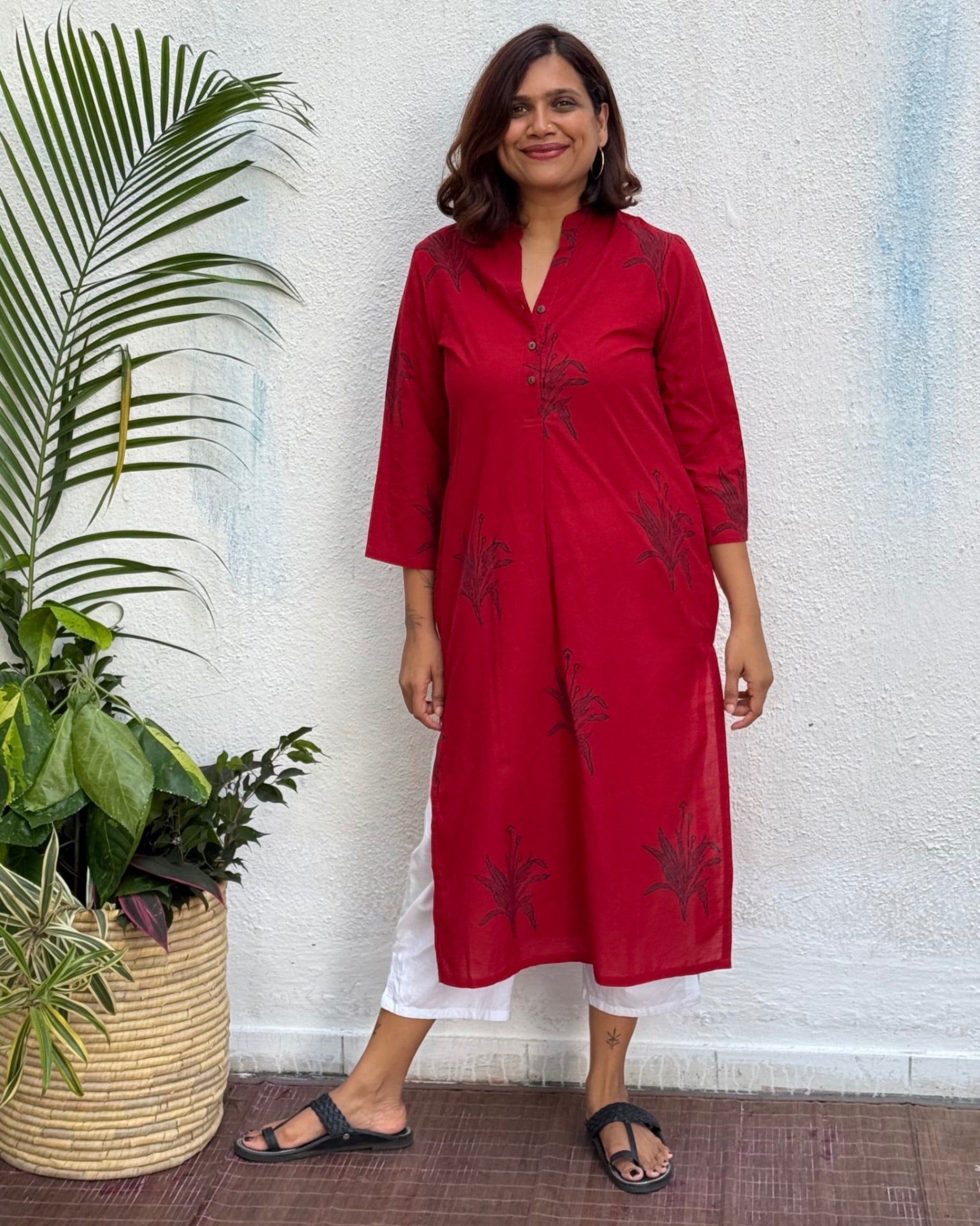 Buy Sumona Block Printed Cotton Kurti| Kurtis design Kurtis