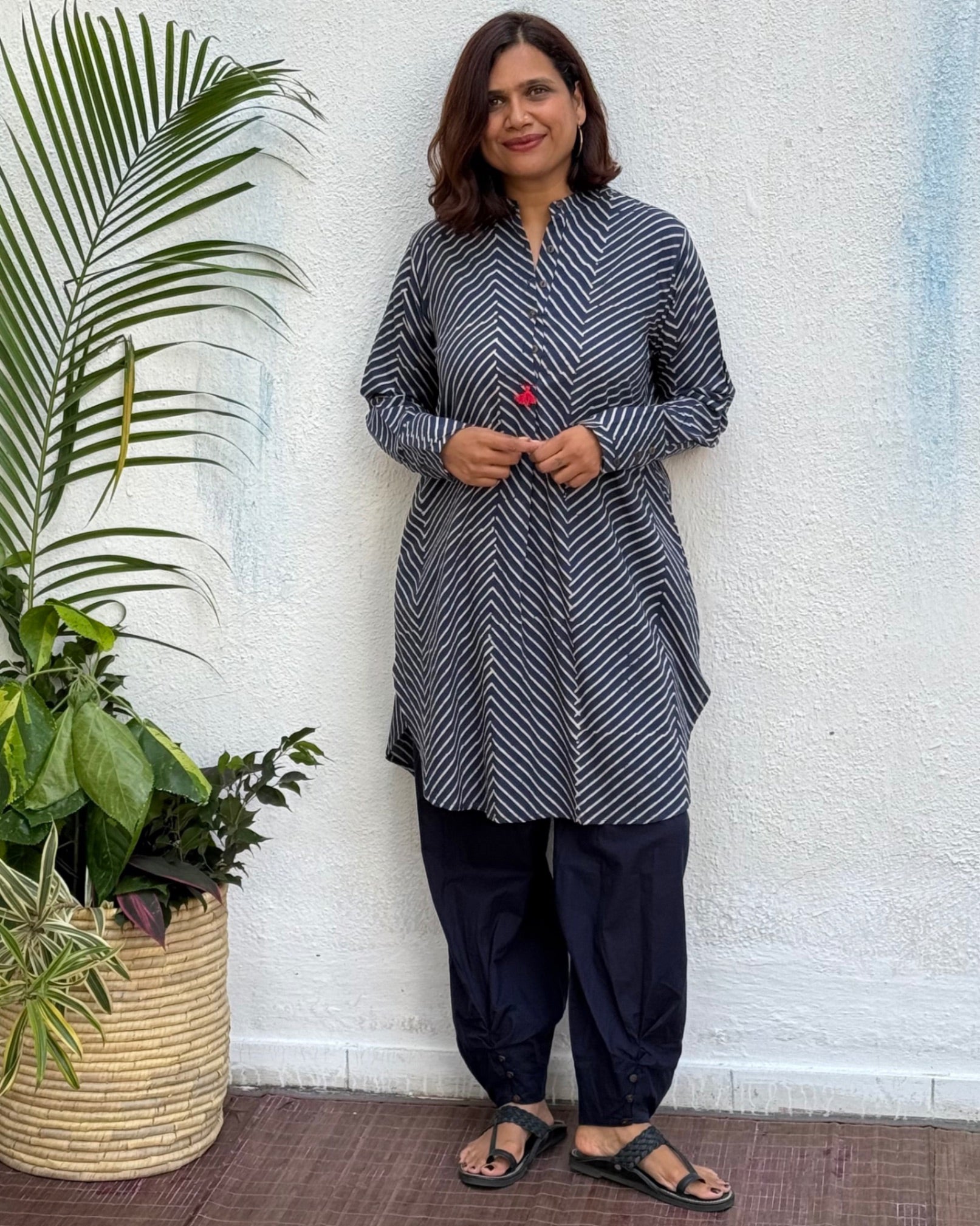 Sumaira Block Printed Cotton Kurti - Main Image
