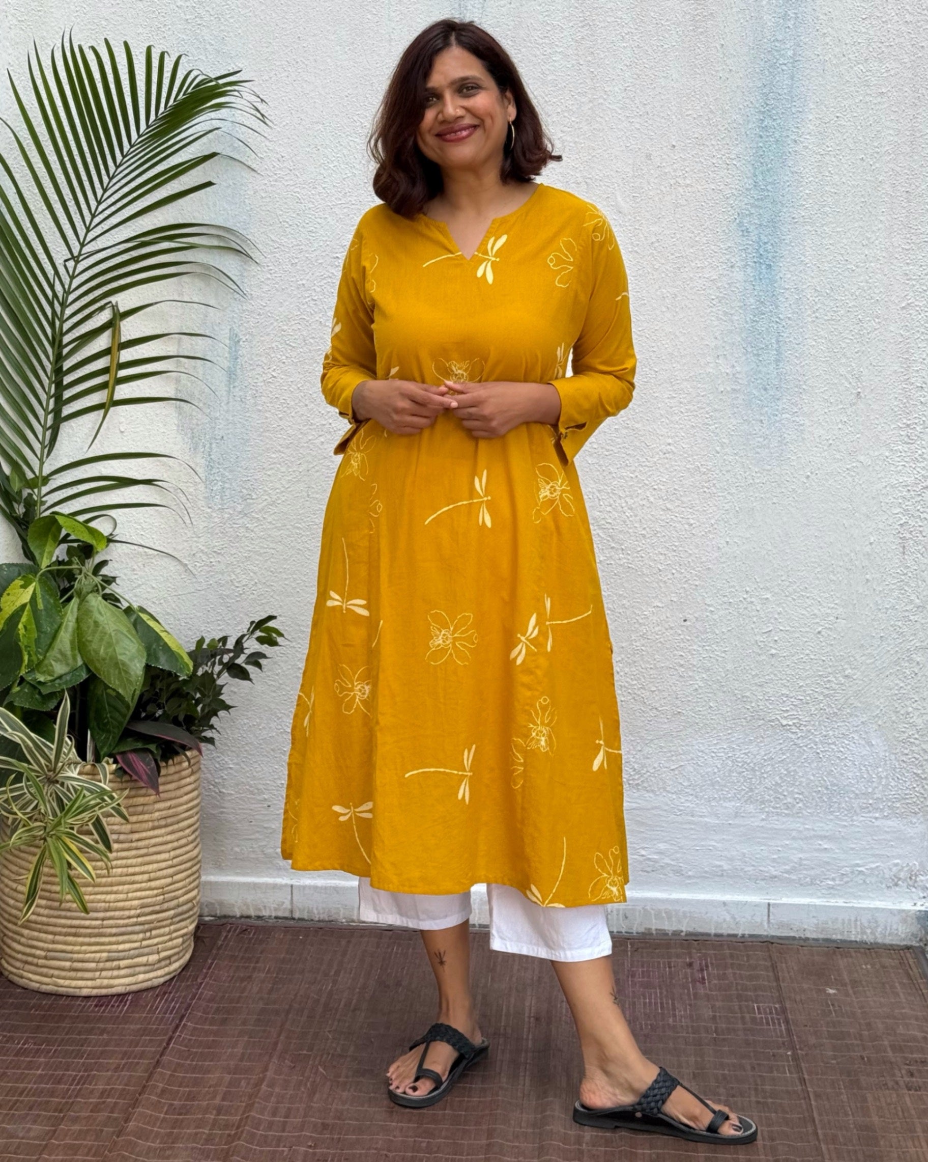 Aparna Block Printed Cotton Kurti - Main Image