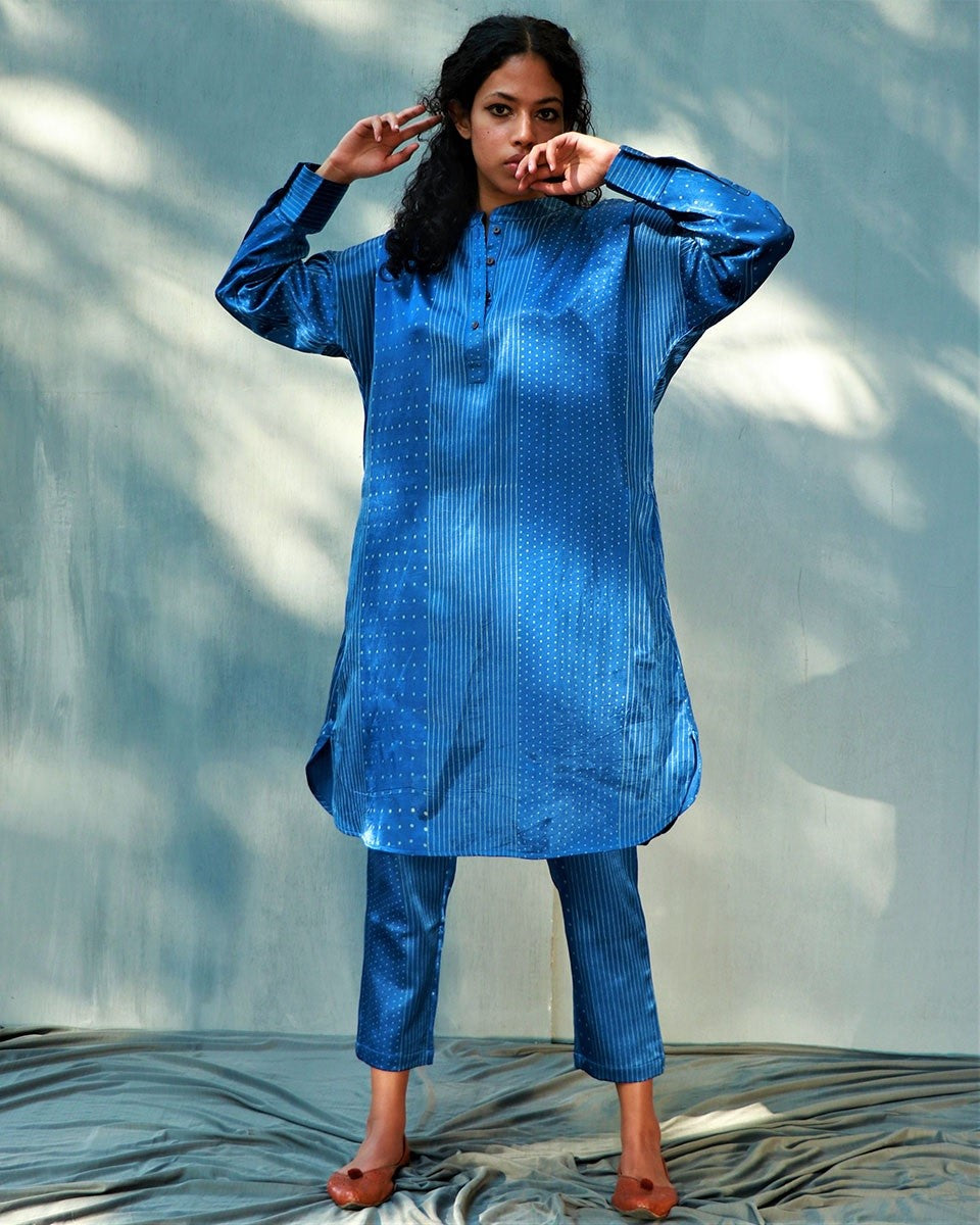 Harjot Mashru Silk Kurta (Set Of 2)-Saahiba