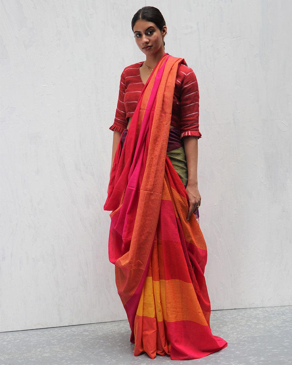 Handwoven Cotton Saree