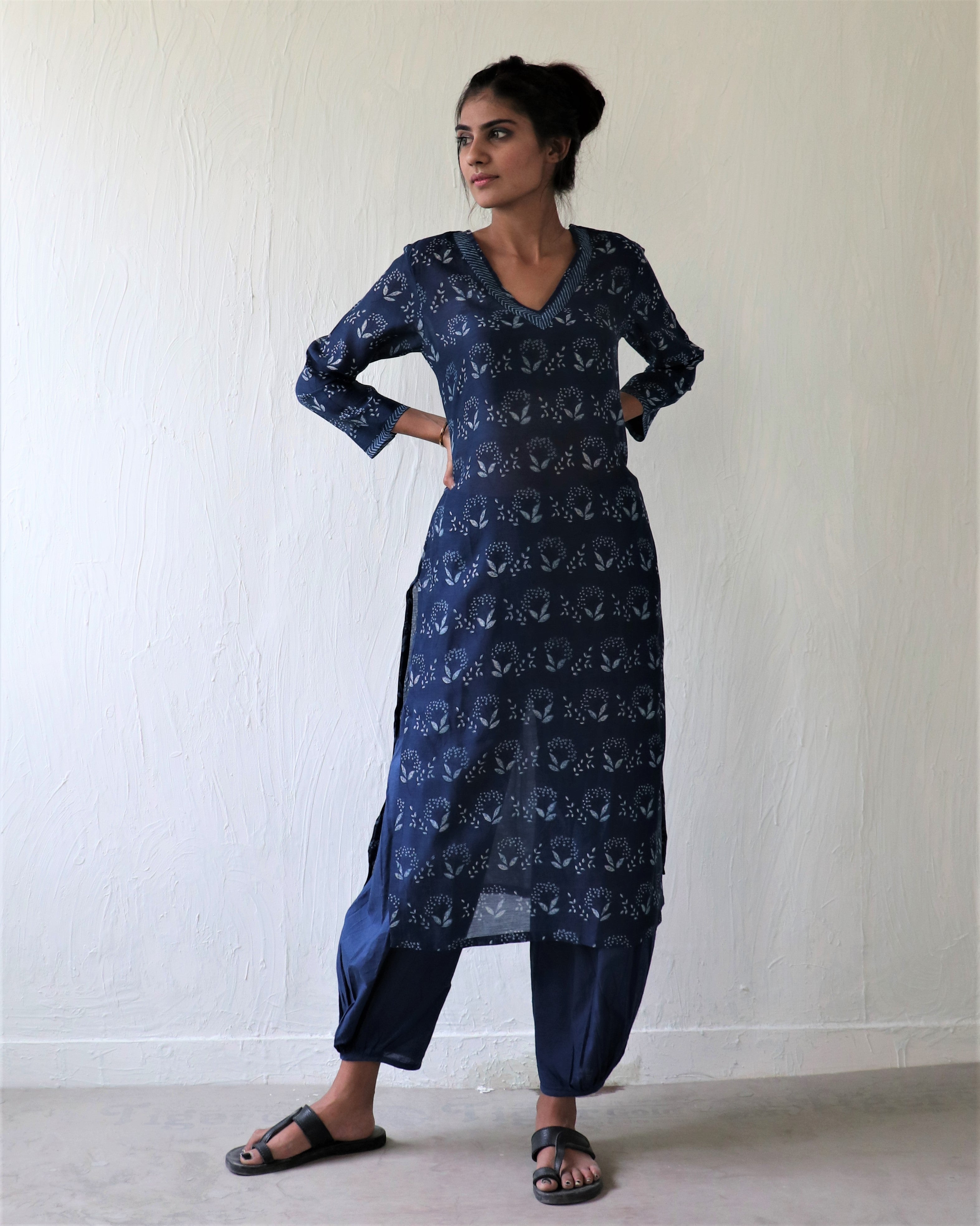 Rajwada Blue Cotton Pant - LD