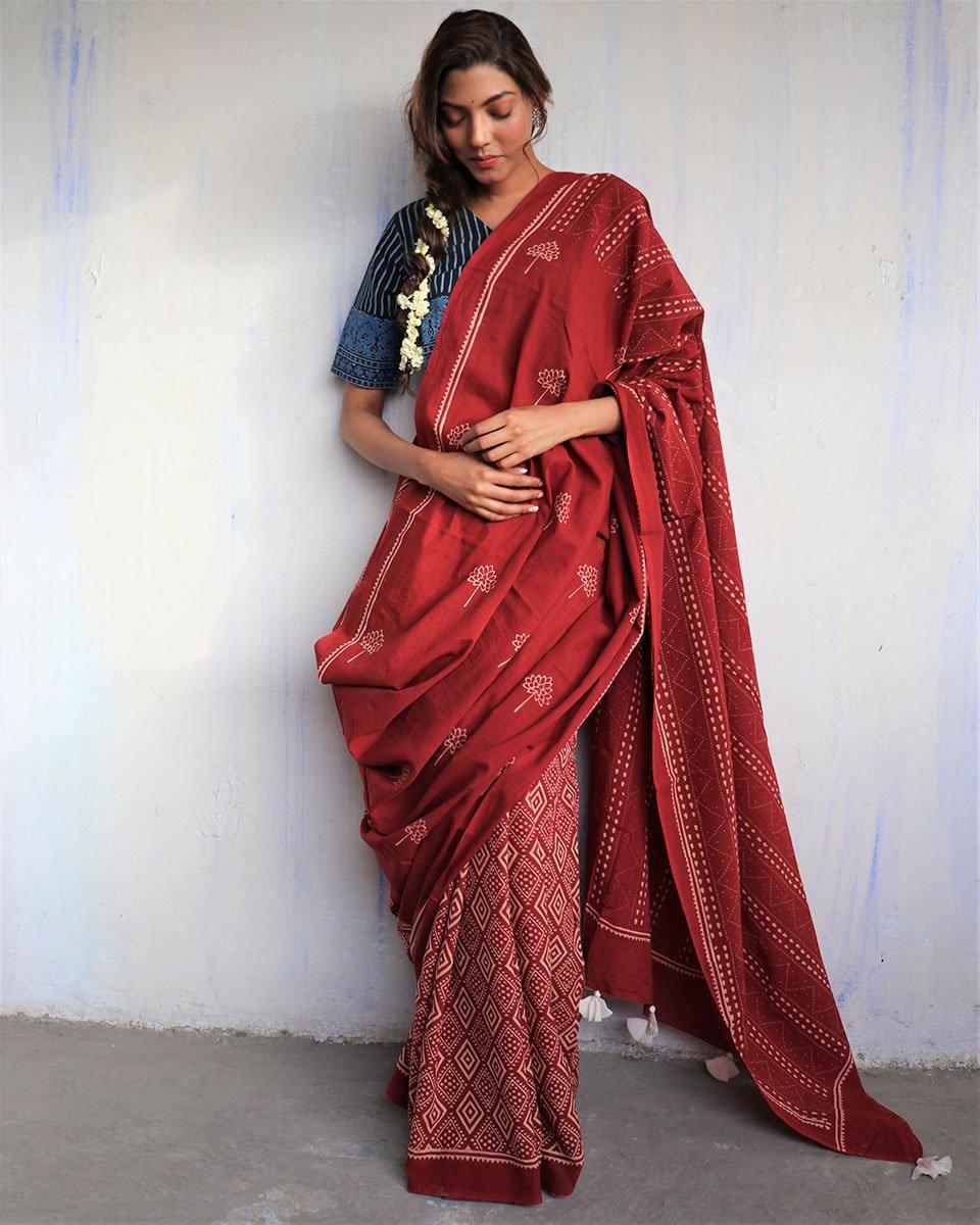 Cotton sarees | Cotton saree for women | Cotton saree online | Cotton saree | Chidiyaa