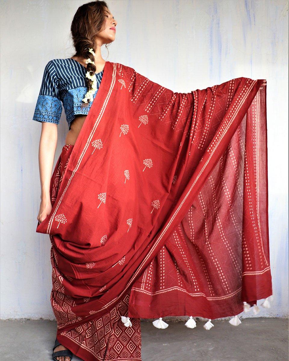 Cotton sarees | Cotton saree for women | Cotton saree online | Cotton saree | Chidiyaa