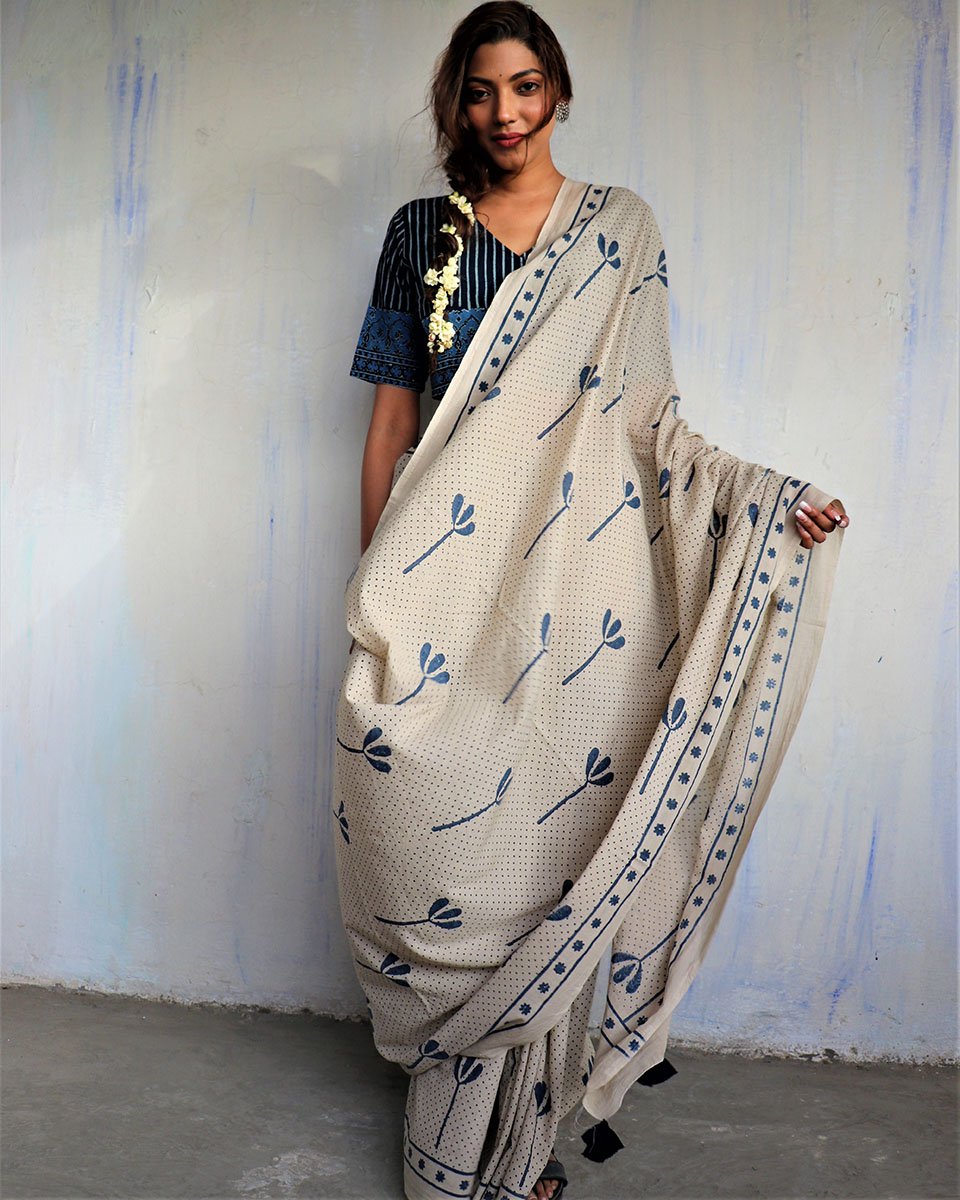 Cotton sarees | mul mul cotton saree | Cotton saree online | Cotton mul mul saree| Chidiyaa