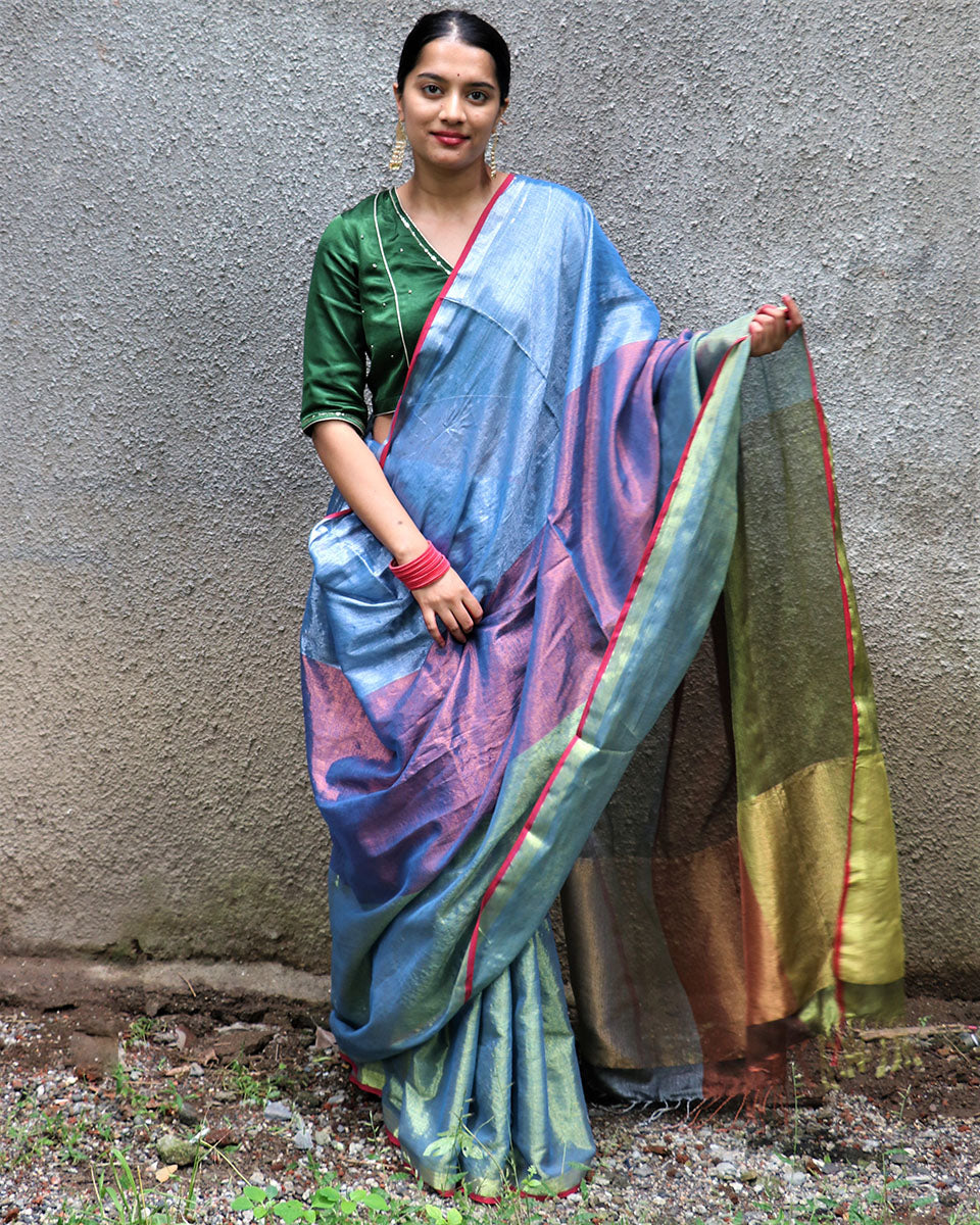 Handwoven Cotton Zari Saree