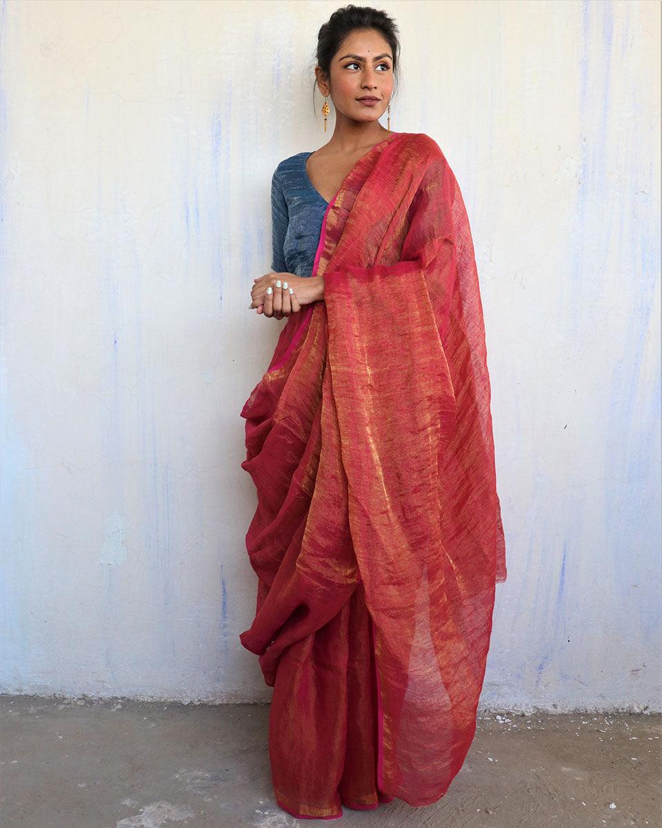 blouse designs for linen saree| saree poses | saree collection | chidiyaa