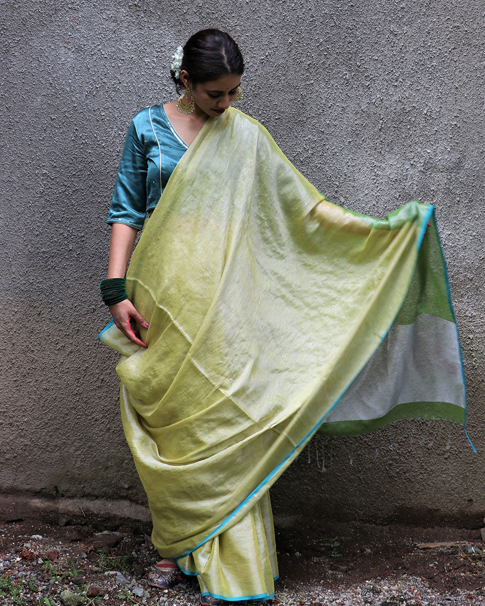 Karishma Handwoven Cotton Zari Saree - Chandani