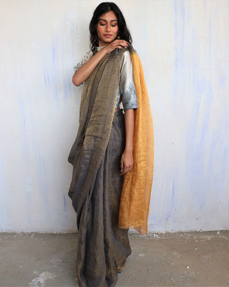 blouse designs for linen saree
