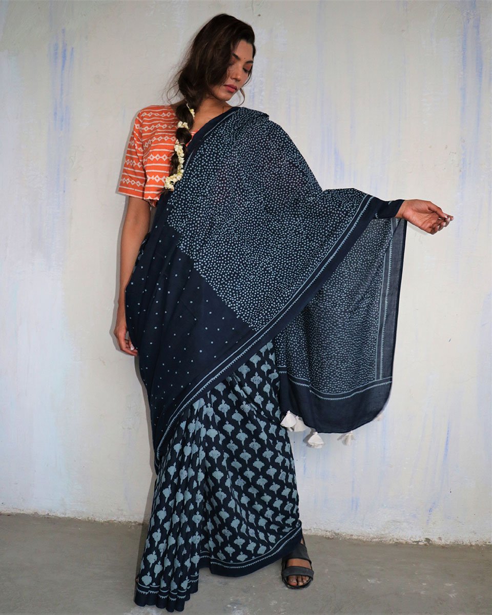 cotton mul saree