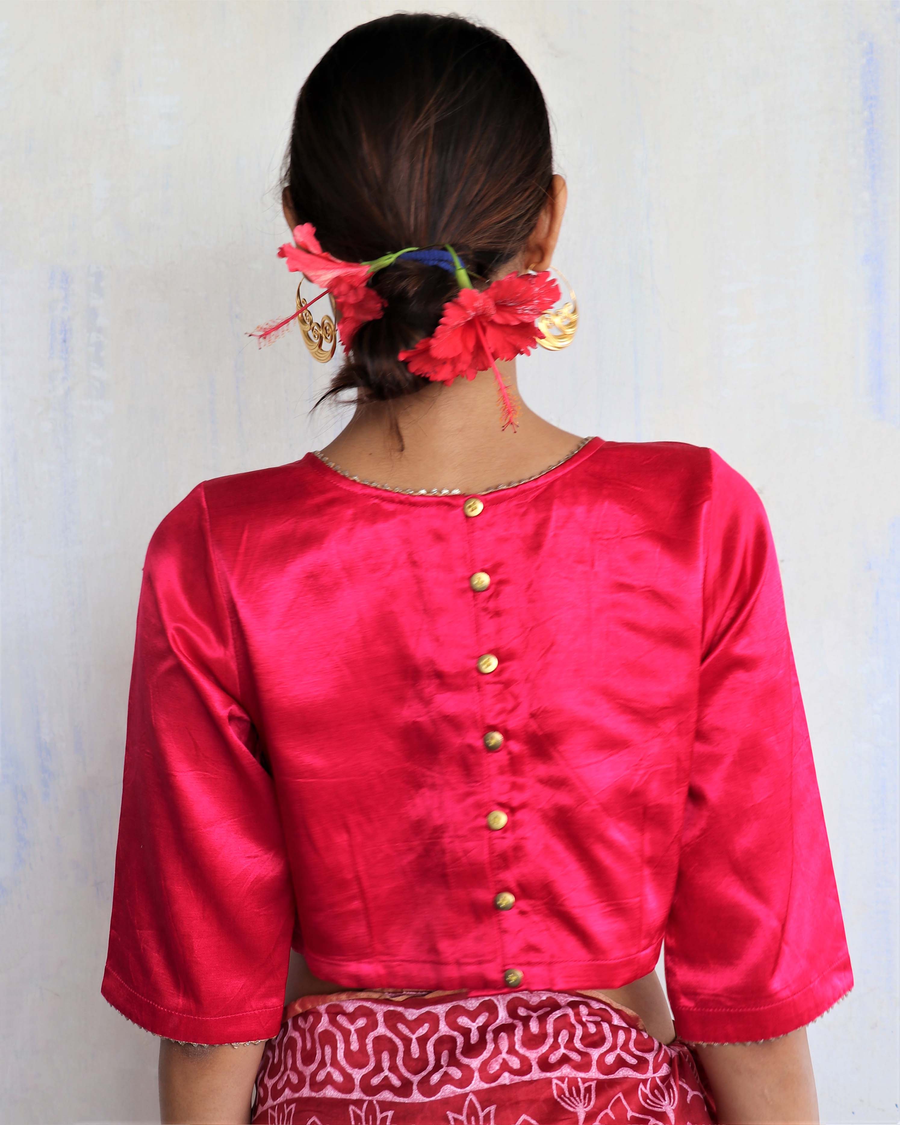 Keerti Mashru Silk Blouse- Roshni