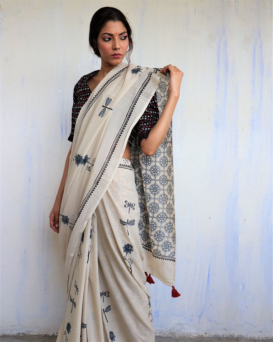 Sarees | Saree for women | saree for farewell | Saree for wedding | Saree poses | Cotton Saree | Chidiyaa