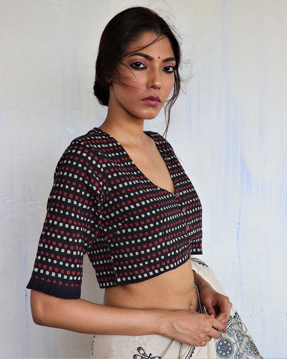 Blouse back design | Black blouse | Cotton blouse | Chidiyaa