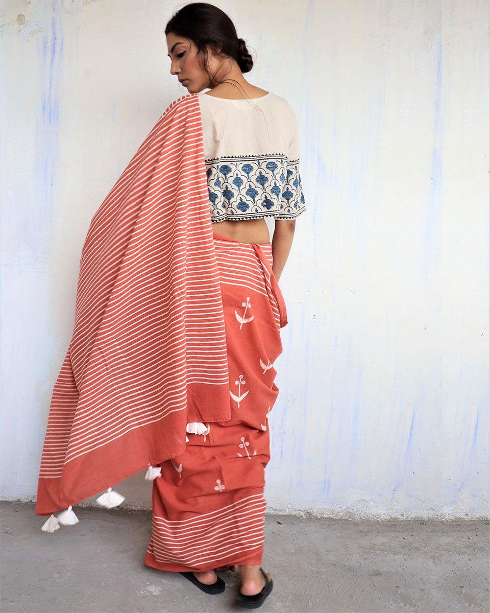 Cotton sarees | Saree | Saree for women | Saree red | Saree design | Chidiyaa