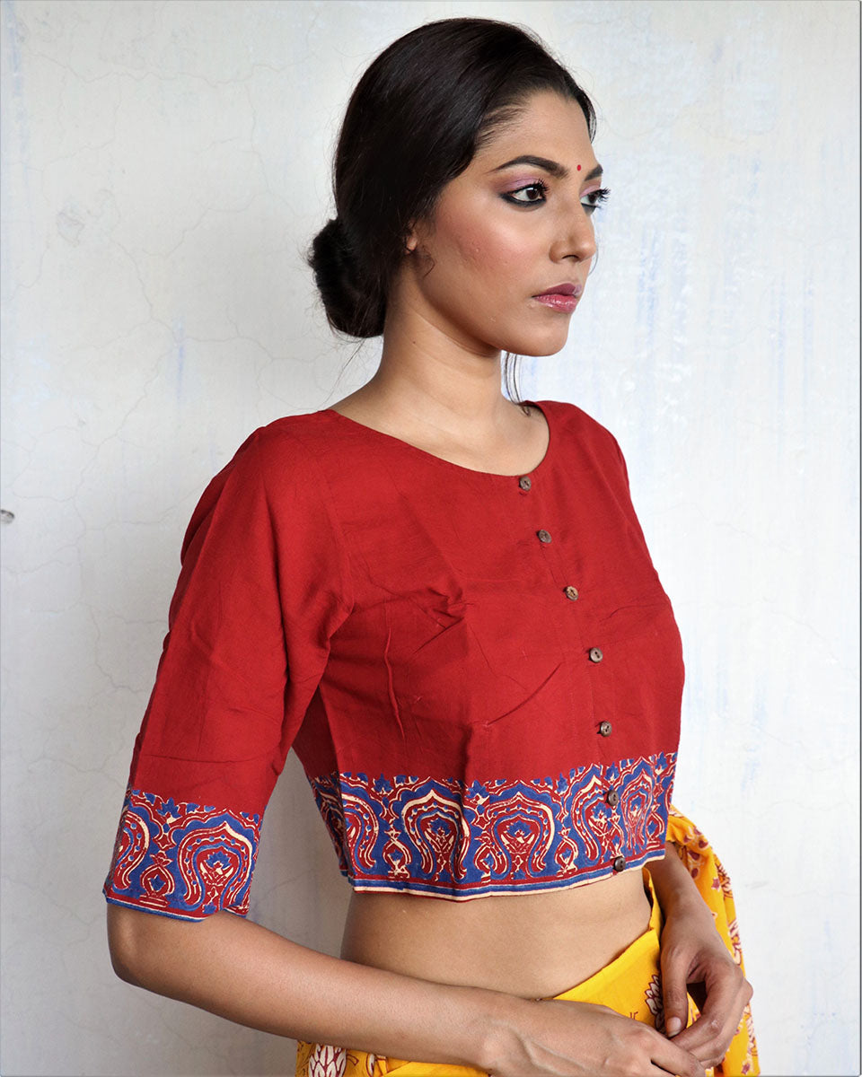 Blouse design | Blouse back design | Maroon blouse| Cotton blouse | Chidiyaa