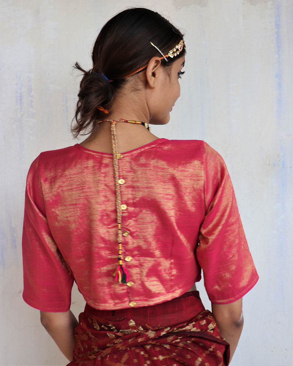 Madhura Cotton Zari Blouse-Shringaar
