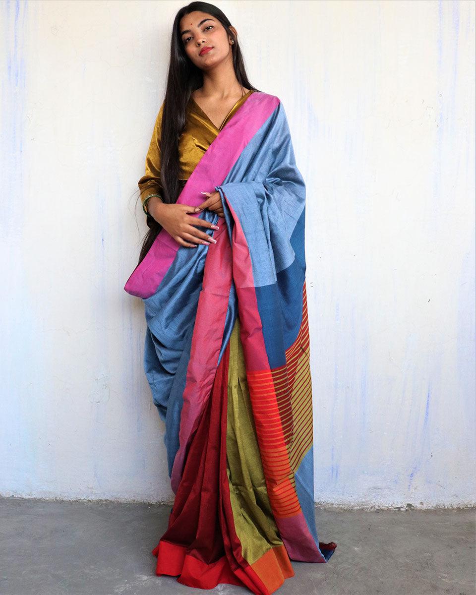 colourful cotton saree | cotton saree | saree for women | sarees | saree poses | saree red | saree designs | chidiyaa