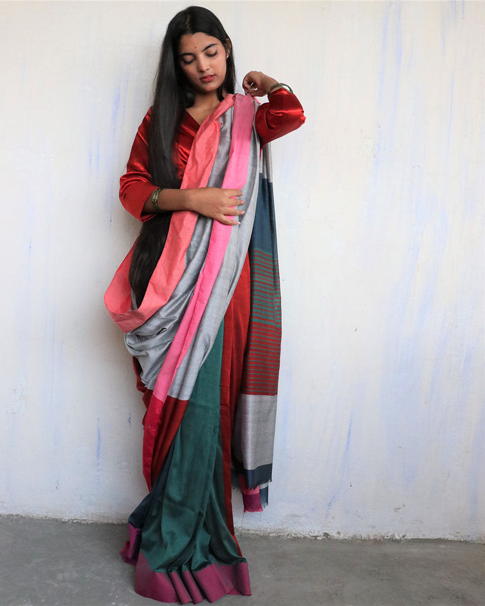 Gauhar Handwoven Cotton Zari Sarees - Holi