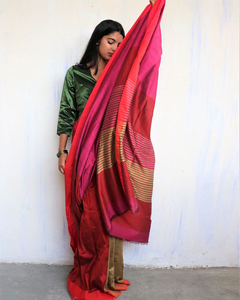 Rehnuma Viscose Cotton Saree - Holi