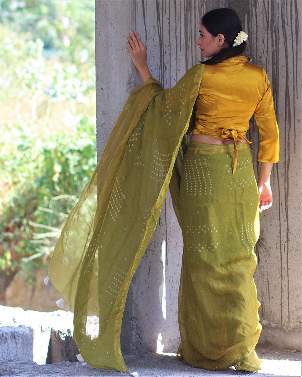 Linen zari sarees | Linen sarees | Linen sarees online | Chidiyaa