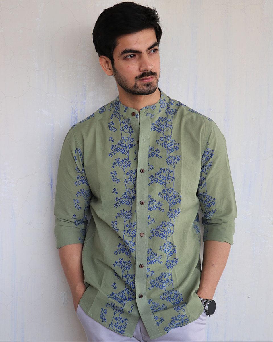 Cotton shirt | Men shirt formal | Cotton shirt Olive | Chidiyaa