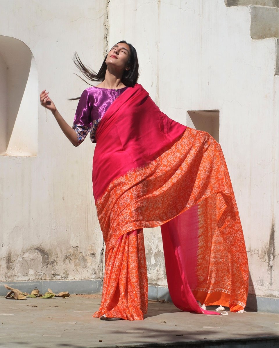 Mehreen Modal Silk Saree - Rang