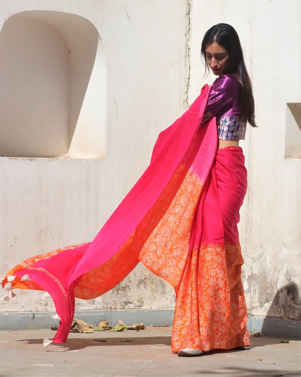 Mehreen Modal Silk Saree - Rang