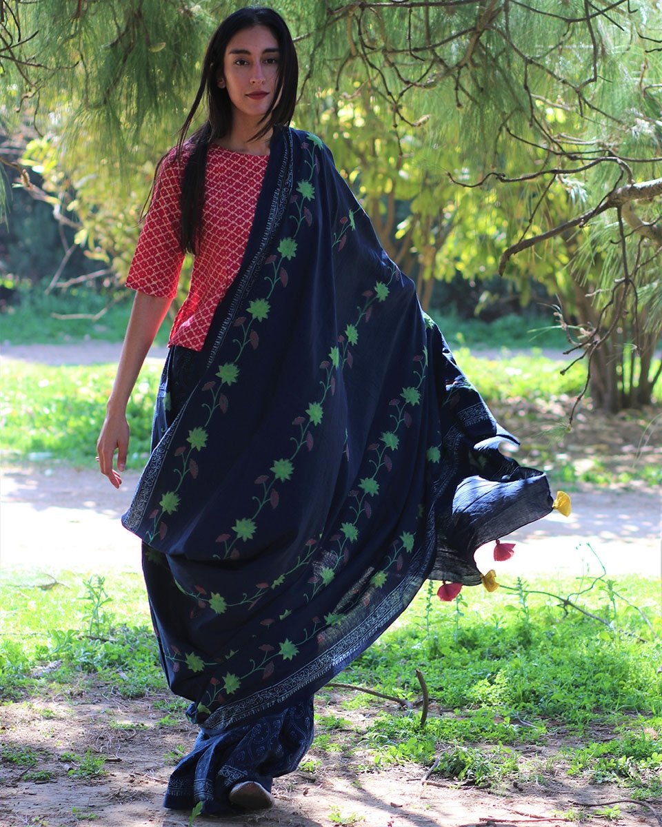Cotton sarees | mul mul cotton saree | Cotton saree online | Cotton mul mul saree| Chidiyaa