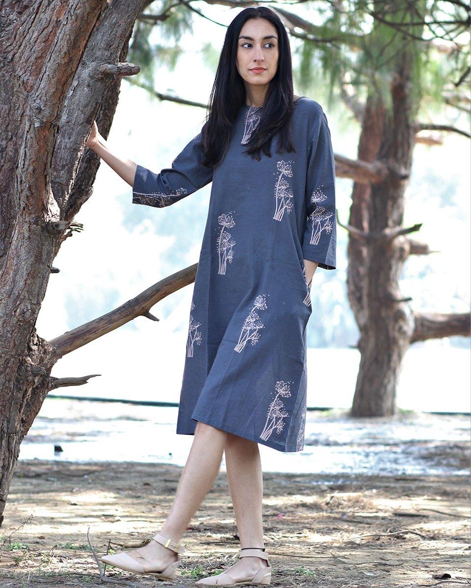 Dresses one piece for women | Cotton Dress | Blue dress | Summer dresses | Chidiyaa