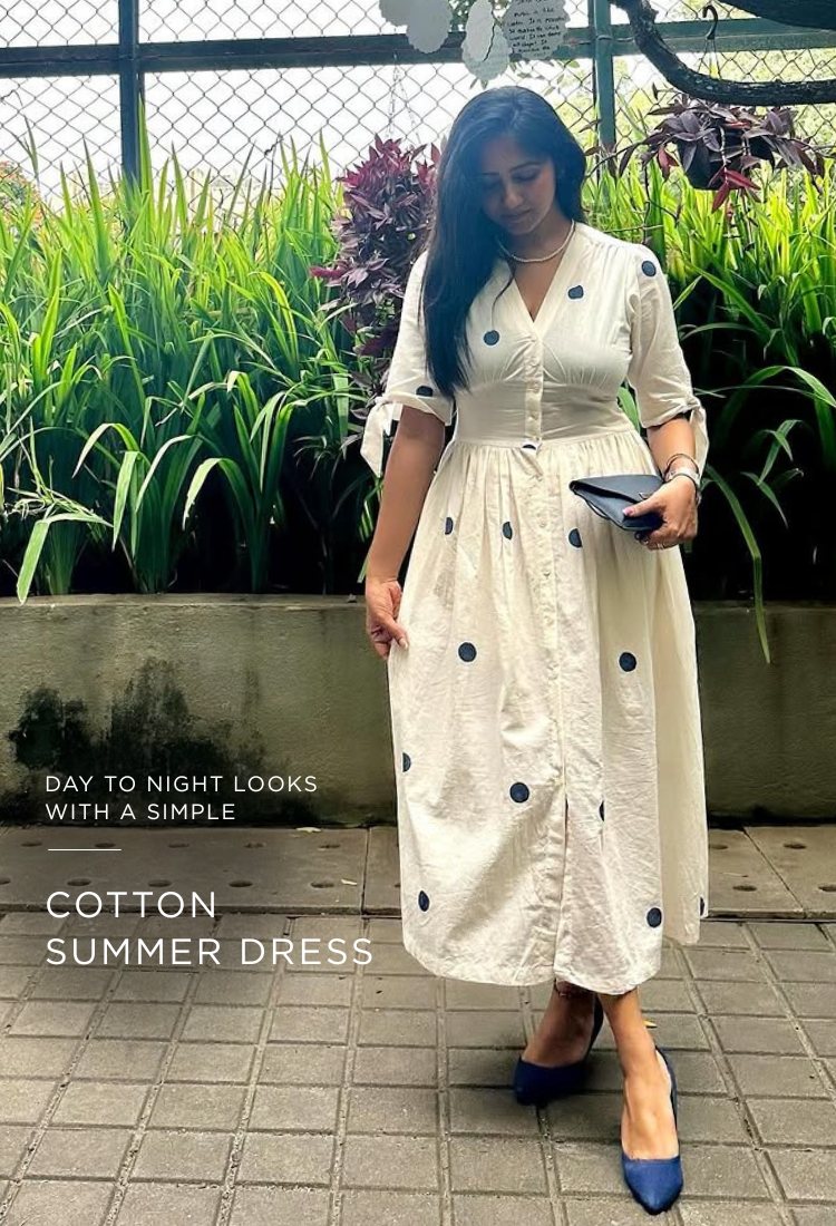 Day to Night Looks with a Simple Cotton Summer Dress