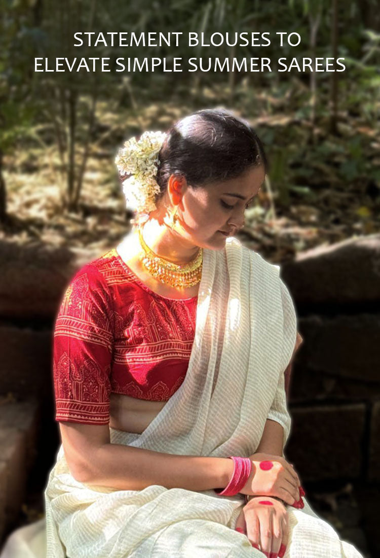 Statement Blouse Example Statement Blouses to Elevate Simple Summer Sarees