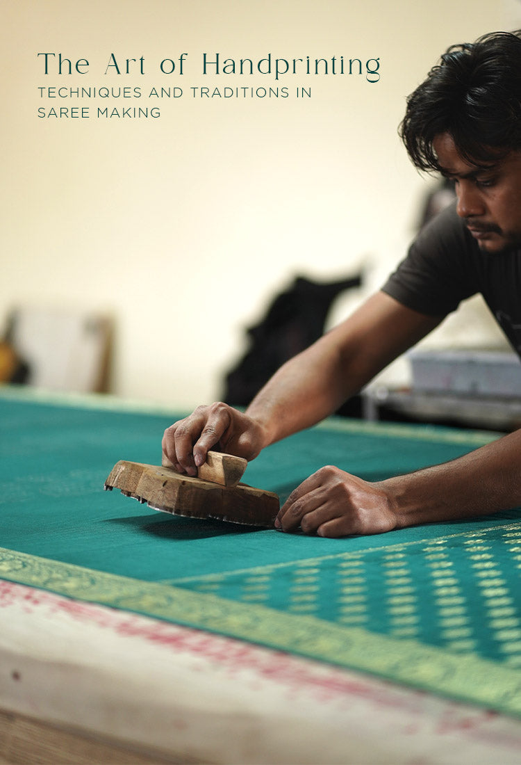 The Art of Handprinting: Techniques and Traditions in Saree Making