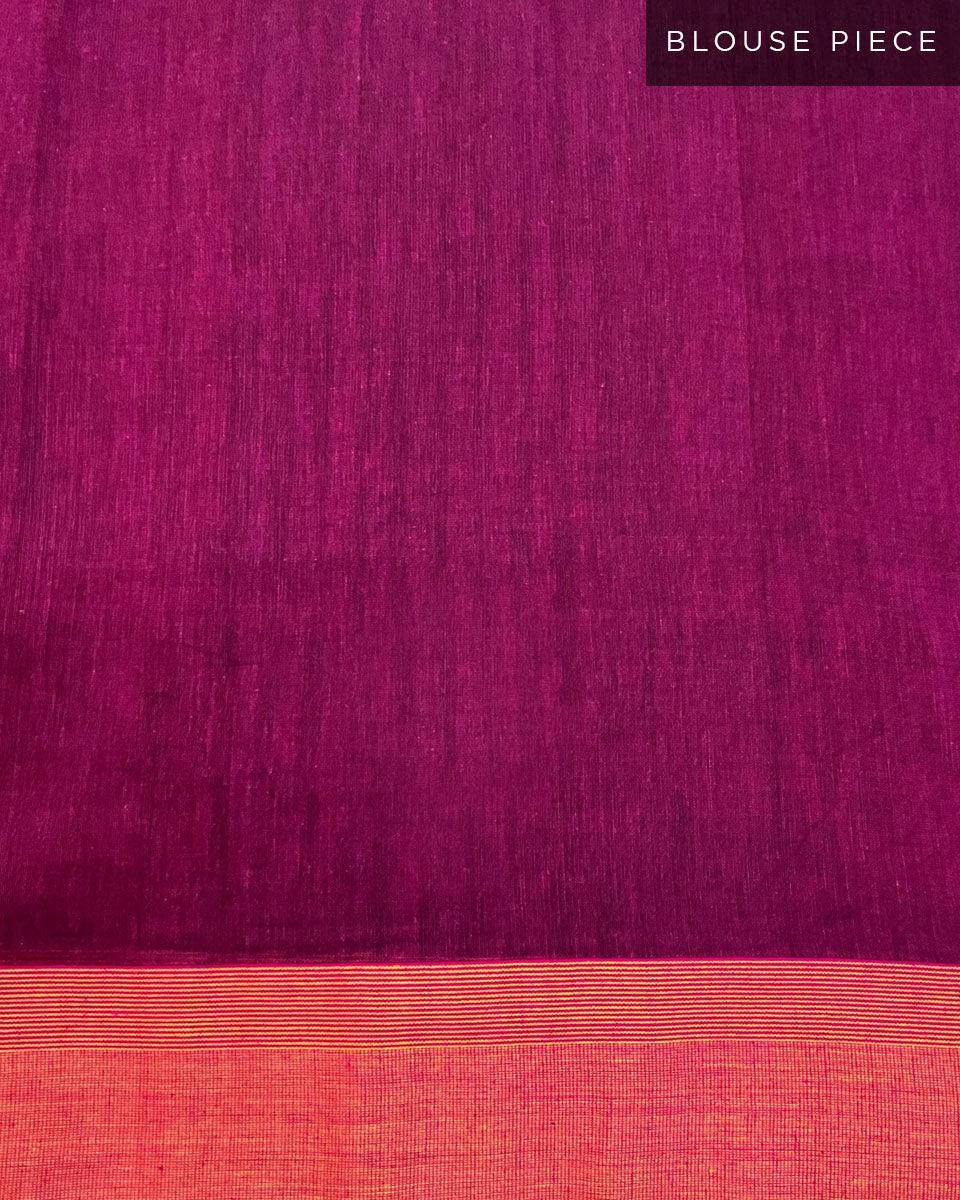 Belladonna Handwoven Cotton Saree - LIDD