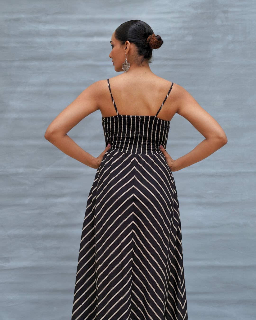 Super Moon Handblock Print Cotton Dress - MNCH