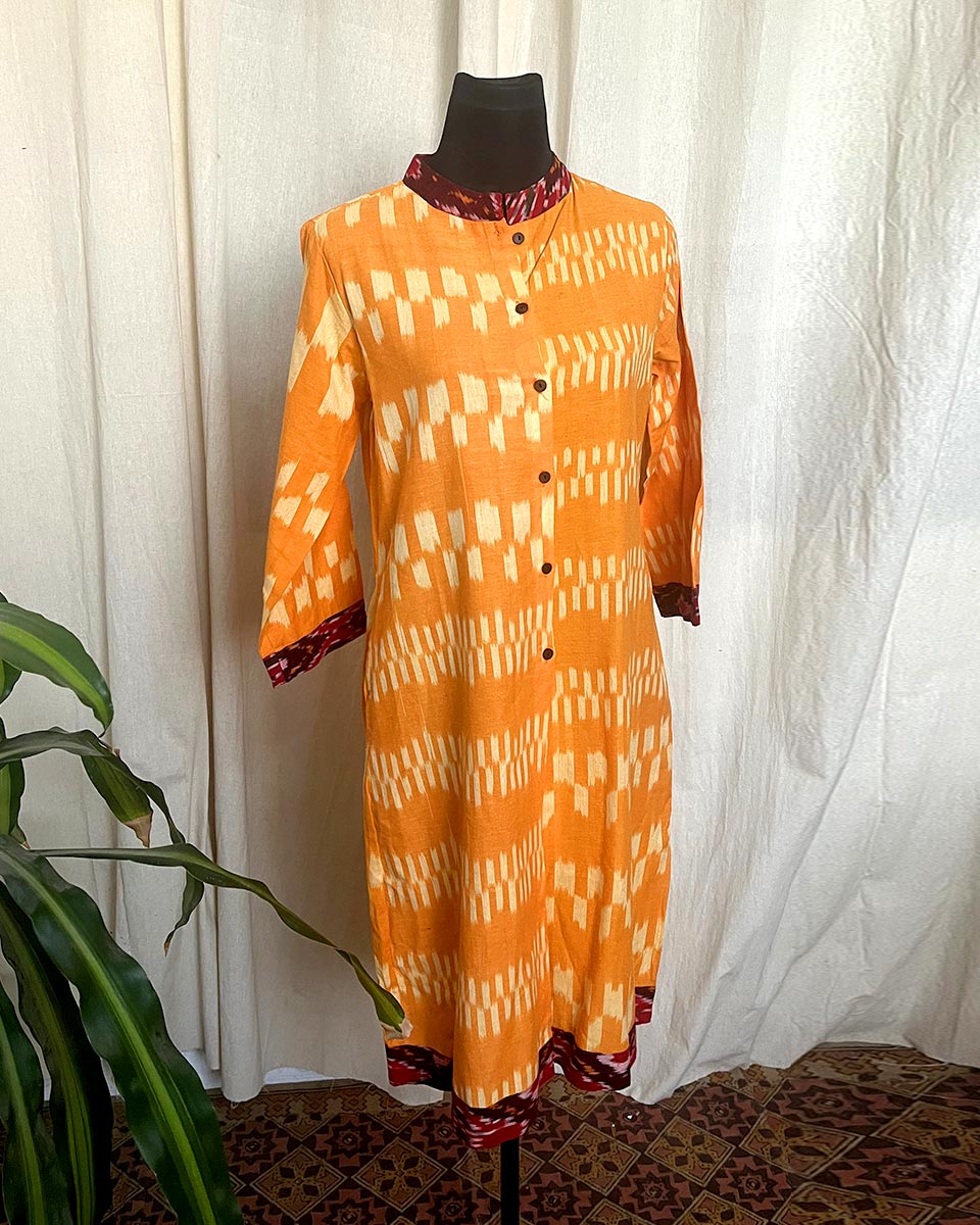 Saffron Prism cotton kurti-LD