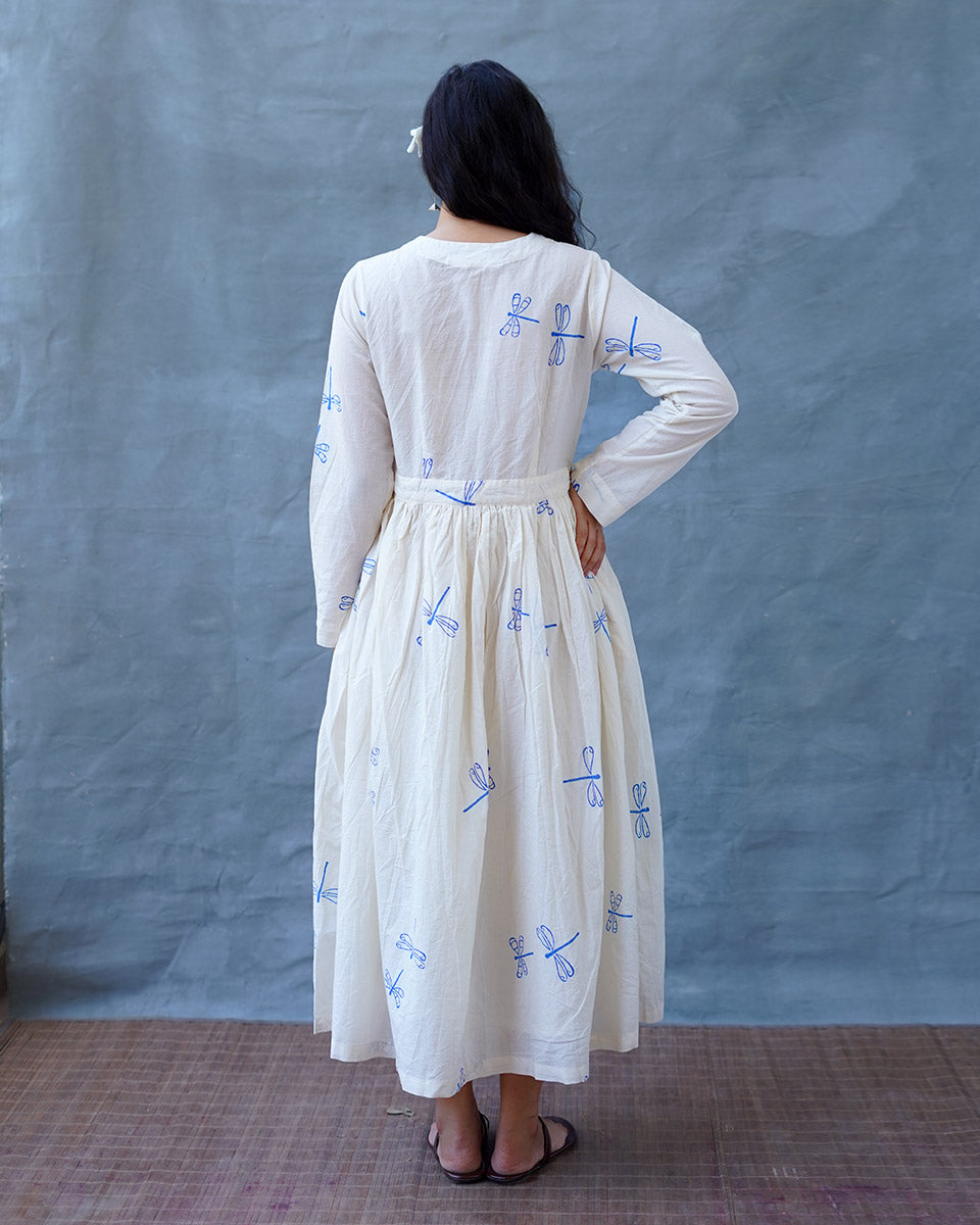 Soleil Blockprinted Cotton Dress - BGVL
