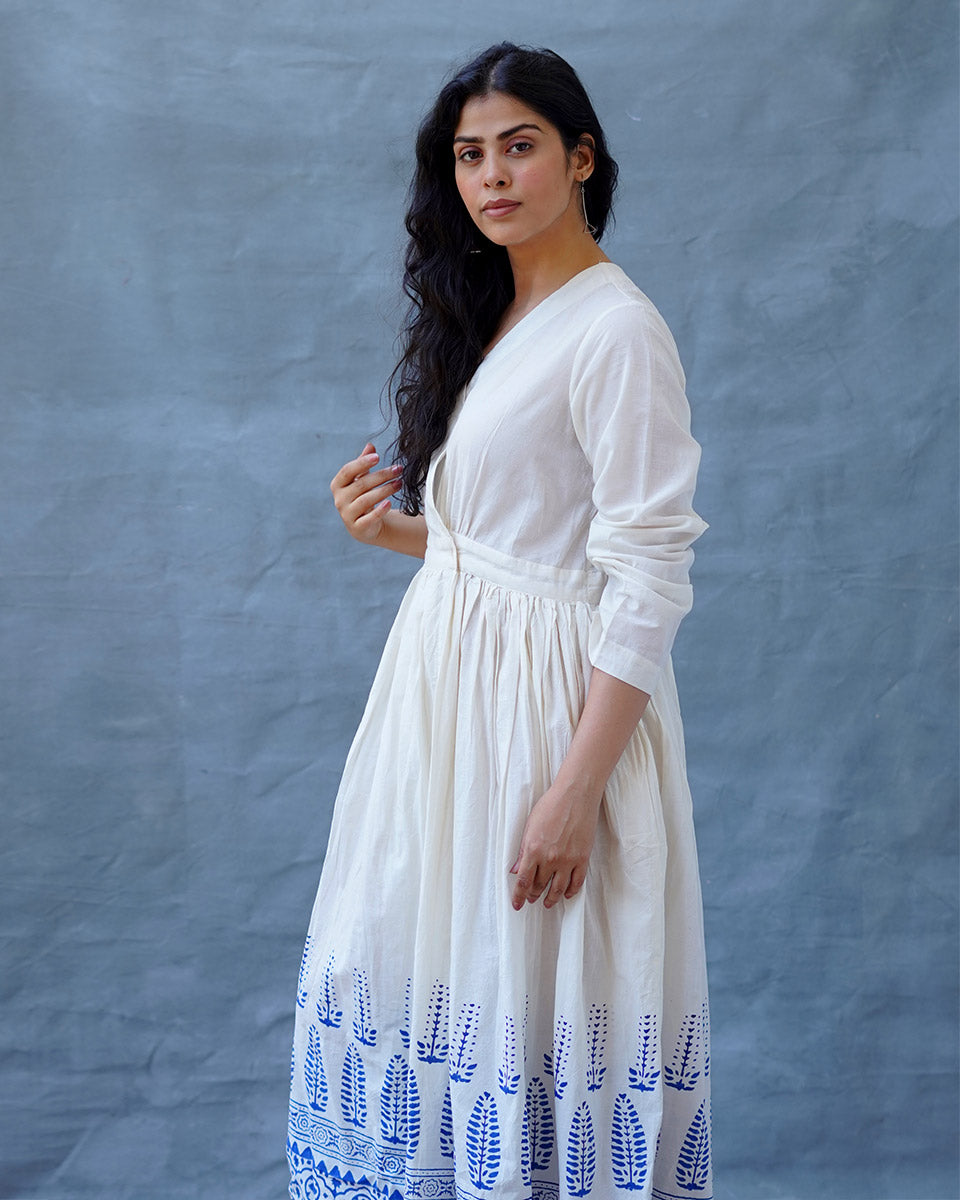 Aestas Block printed Cotton Dress - BGVL