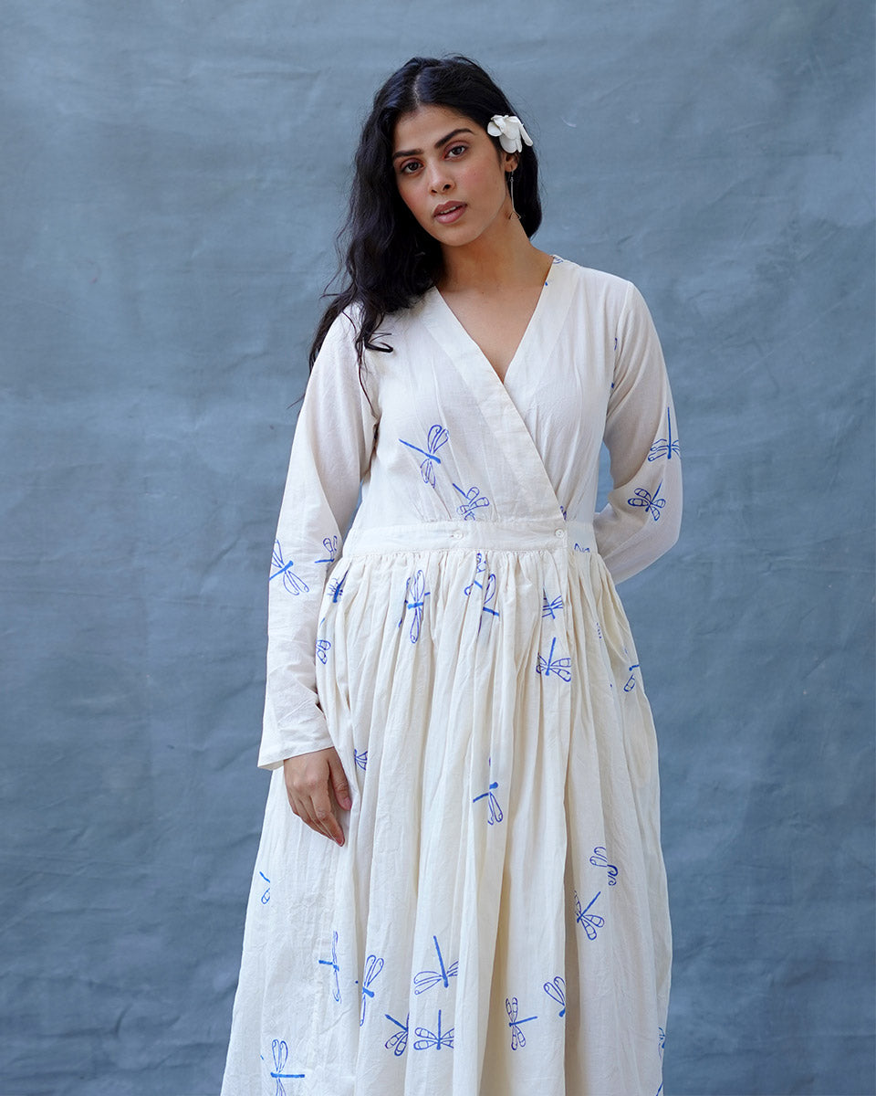 Soleil Blockprinted Cotton Dress - BGVL
