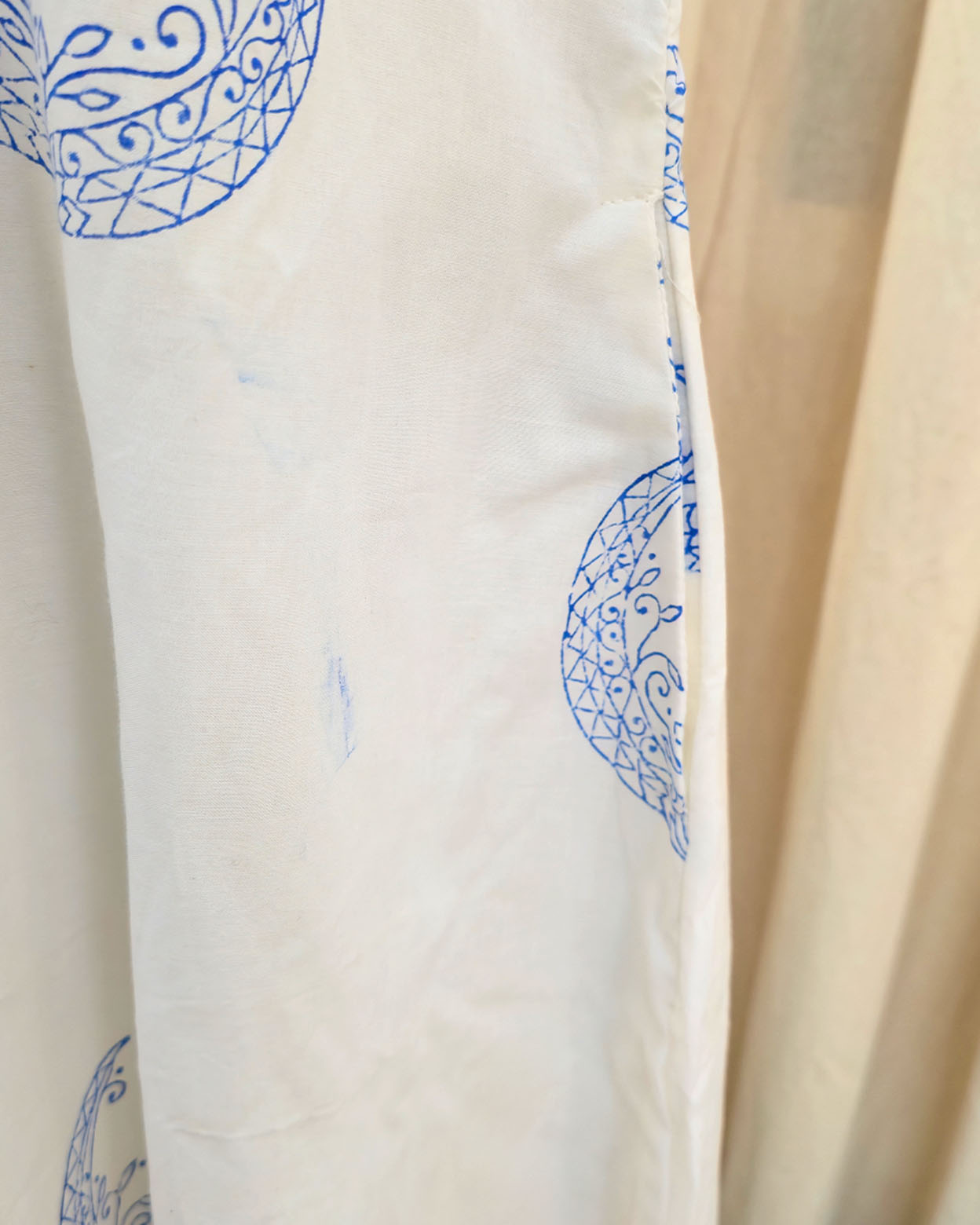 Naira White Handblock printed kurta Set - Love Despite