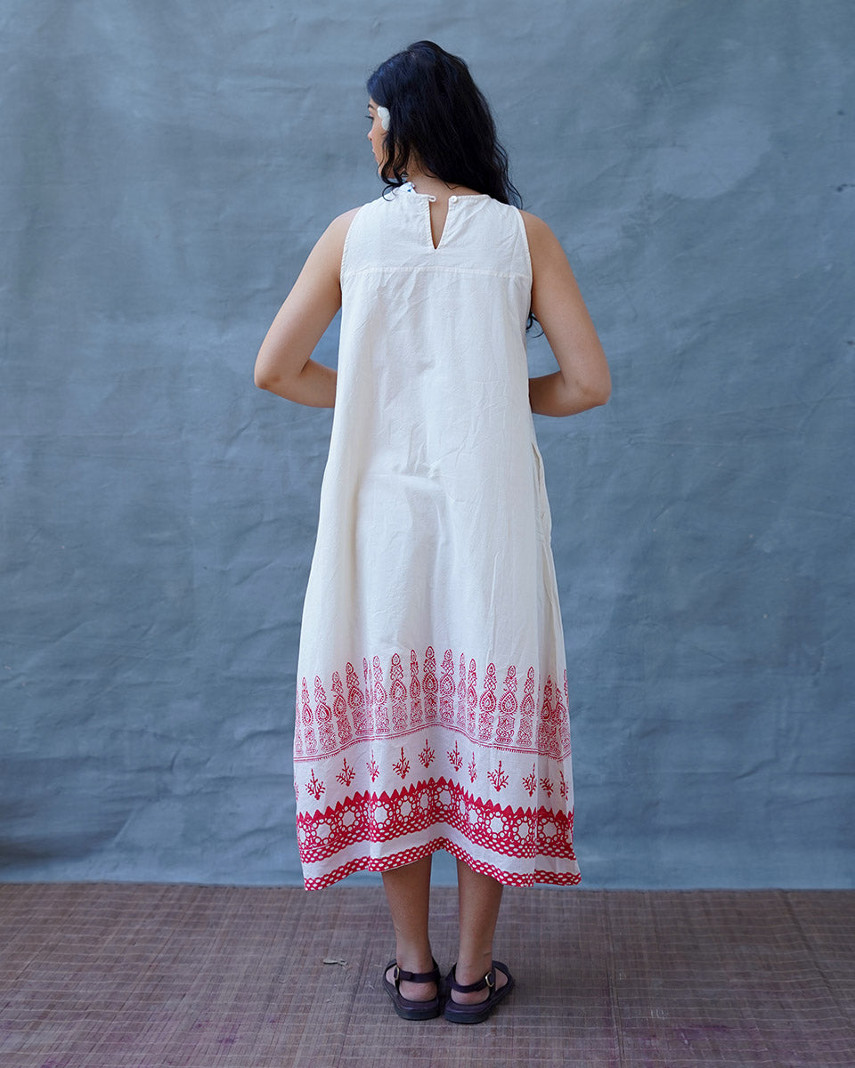 Faryat Block printed Cotton Dress - BGVL