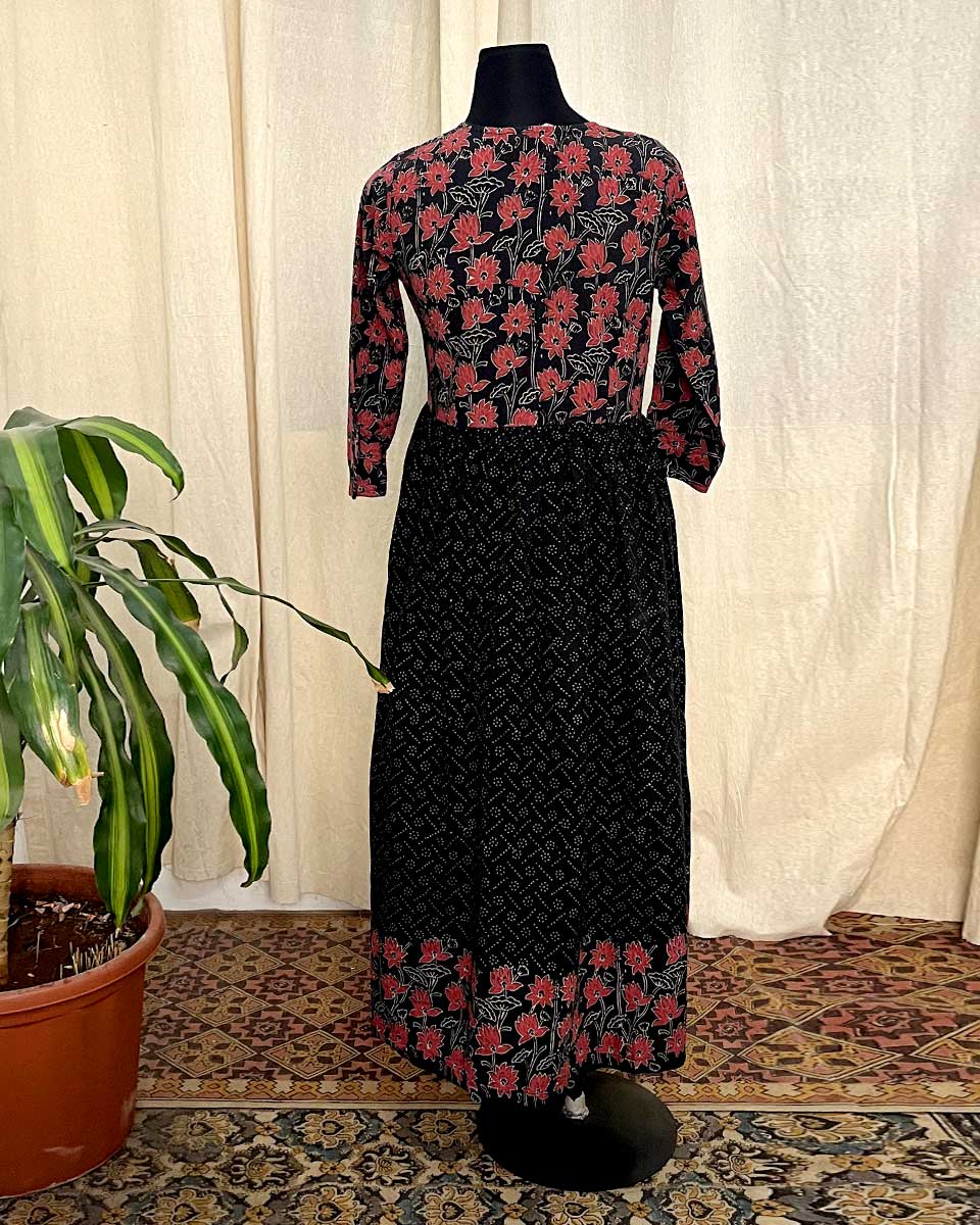 Twilight Rose Elegance Cotton kurti -LD