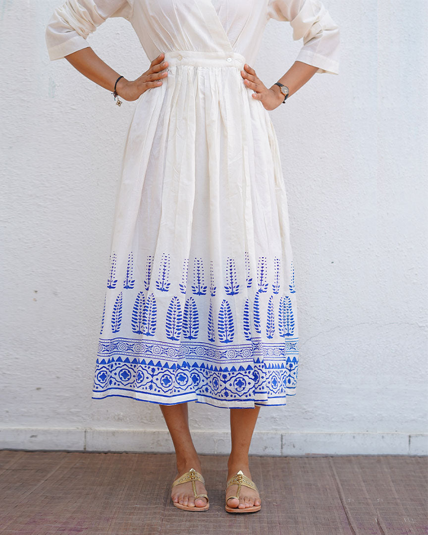 Aestas Block printed Cotton Dress - BGVL