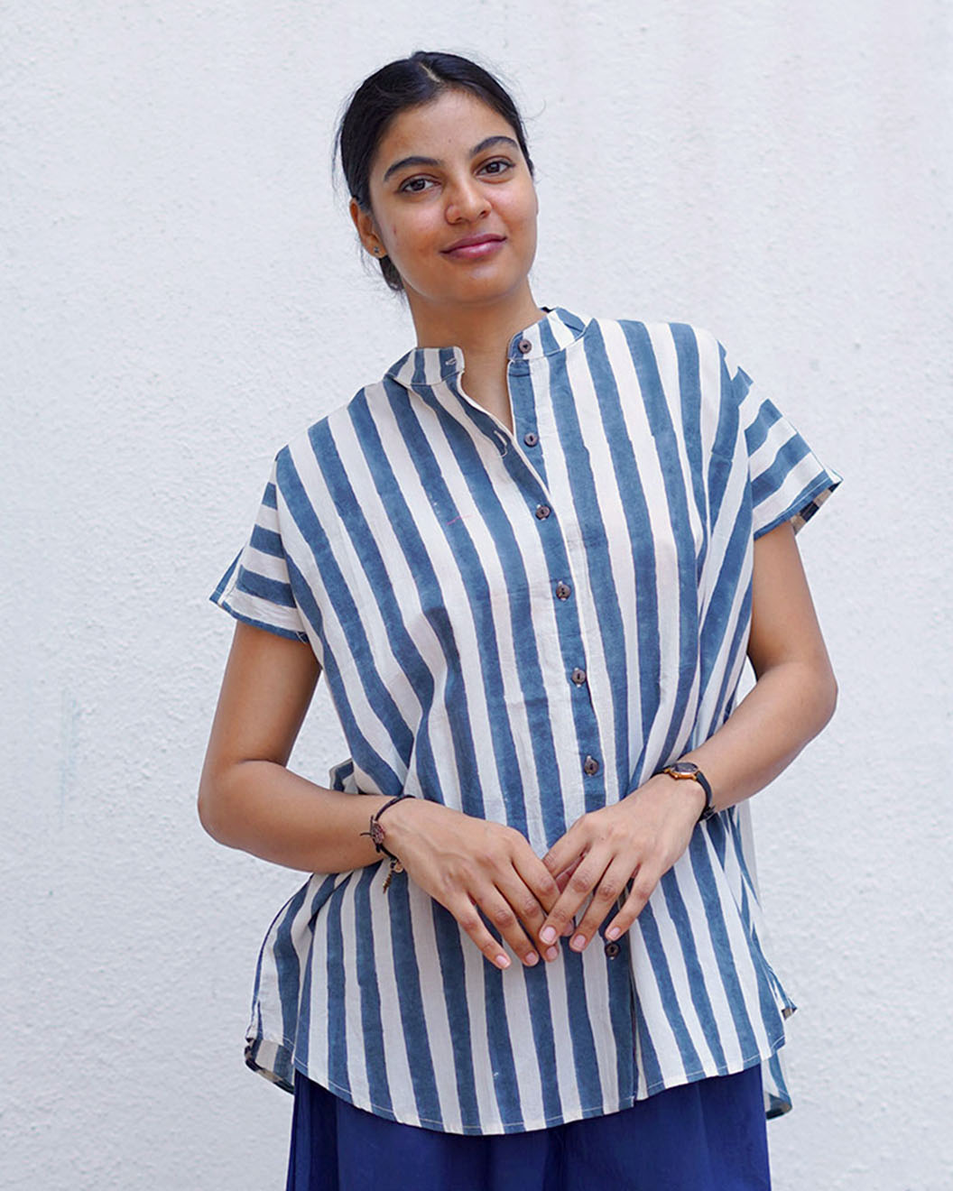 Melted Dusk Grey Block Printed Shirt - BMS