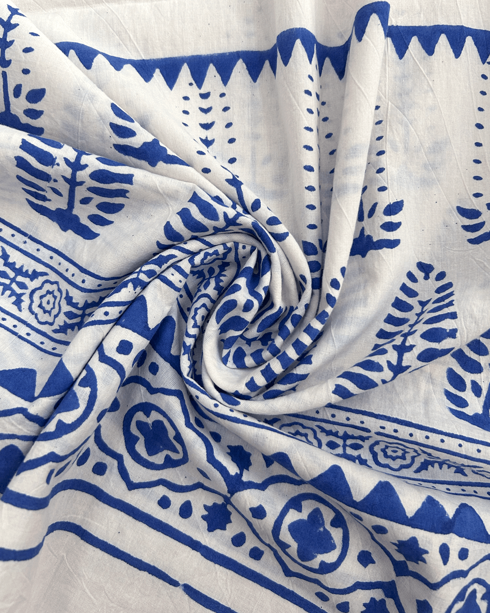 Mirasol Blockprinted Cotton Stole - BGVL