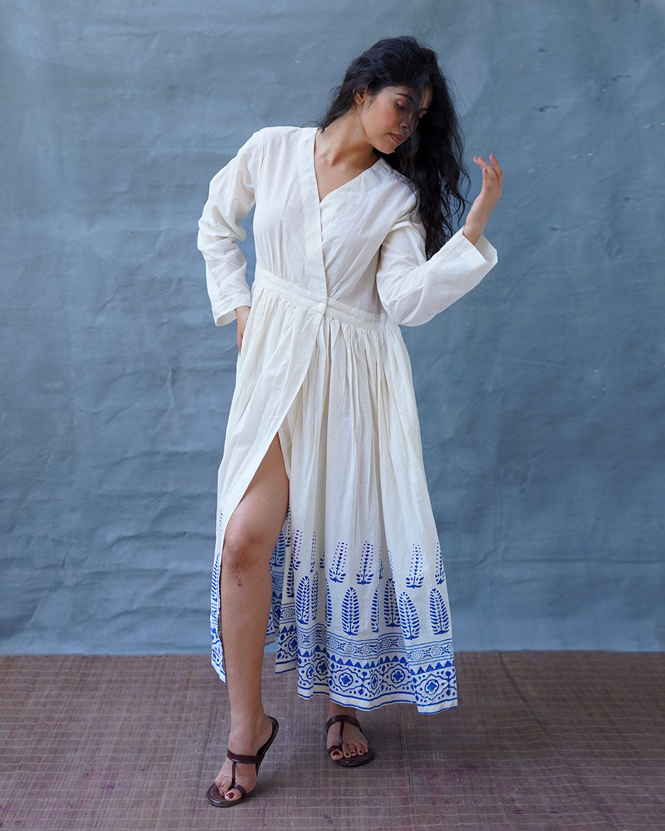 Aestas Block printed Cotton Dress - BGVL