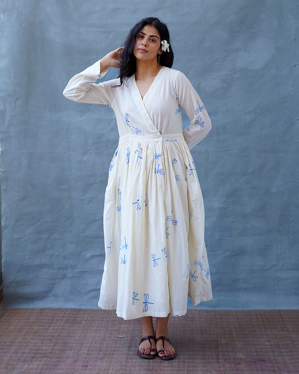 Soleil Blockprinted Cotton Dress - BGVL