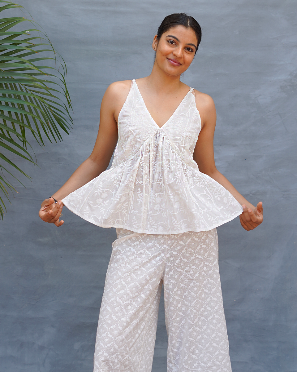 Kiyara Cotton Top - Safed