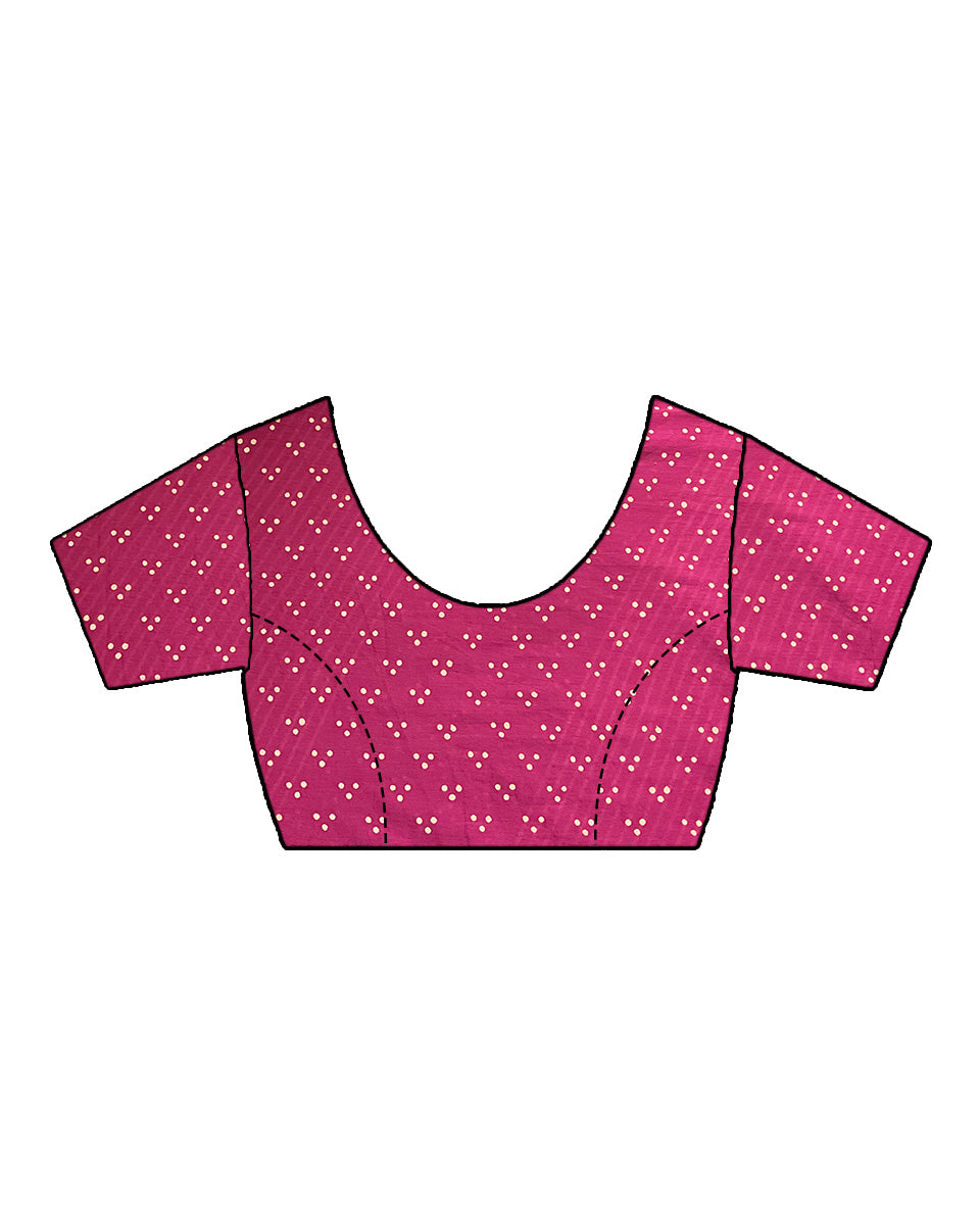 Patang Pink Handblock Print Cotton Saree - BFG