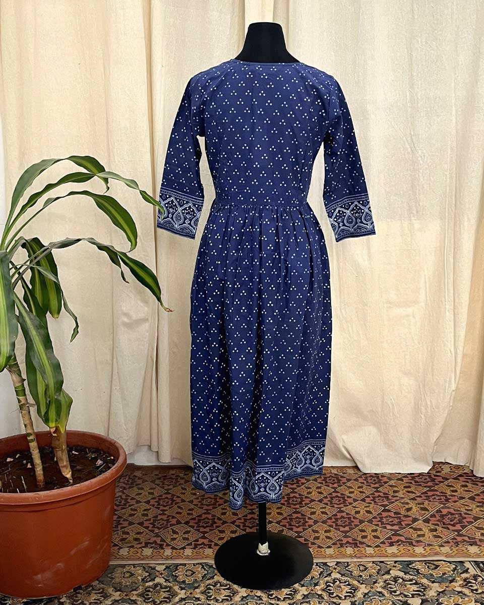 Oceanlace Blockprinted Cotton Kurti – LD