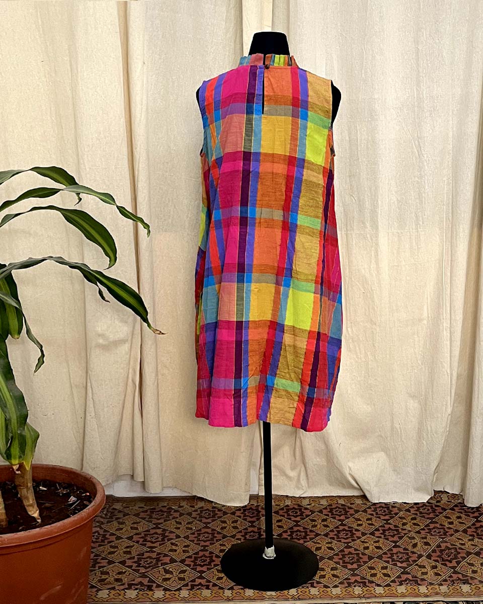 Prism Plaid Cotton Dress – LD
